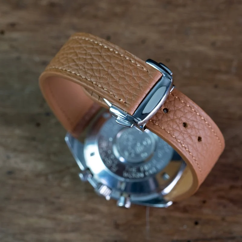 Bracelet taurillon gold compatible boucle déployante omega