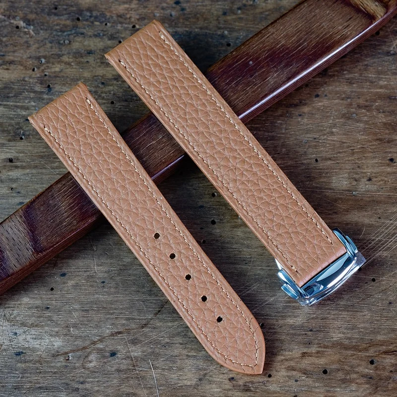 Bracelet taurillon gold compatible boucle déployante omega