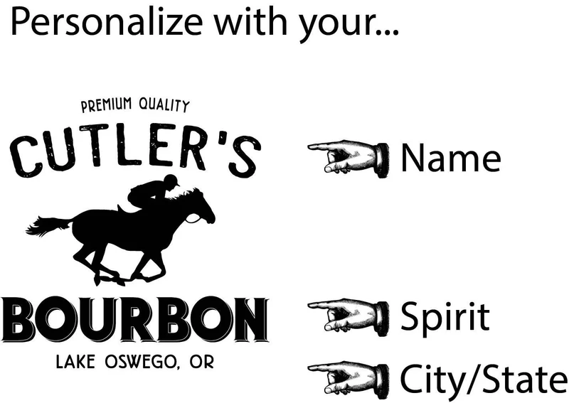 Running Horse Quarter Barrel Clock - Personalized