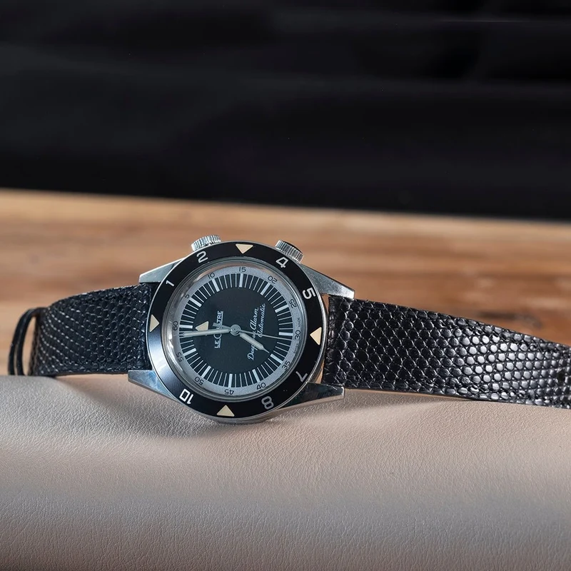 Bracelet lézard noir satiné