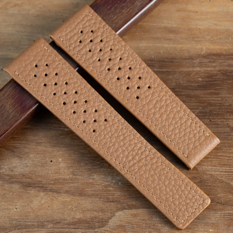 Bracelet compatible boucle tag heuer taurillon gold