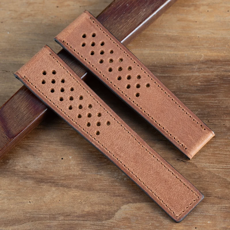 Bracelet compatible boucle tag heuer tuscany marron