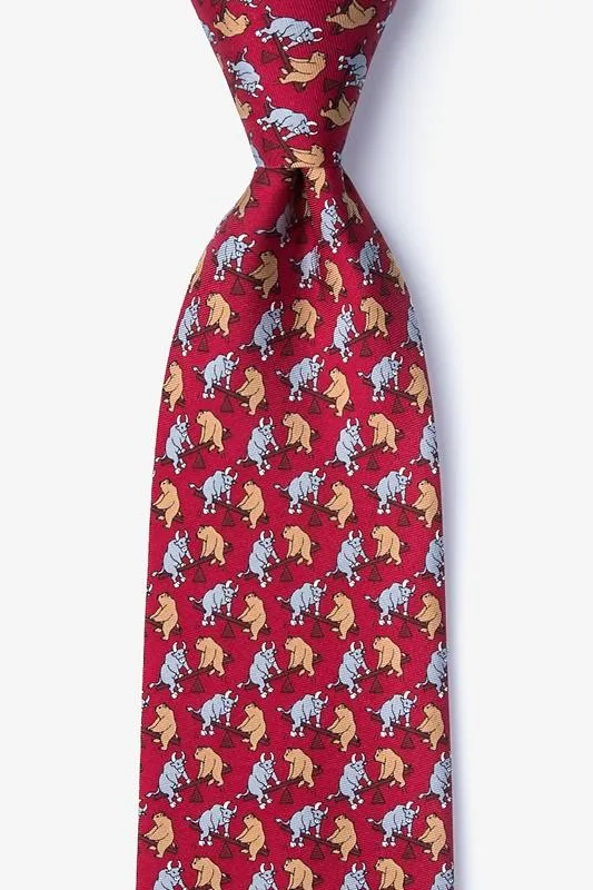 Stock Market Playground 100% Silk Men's Tie