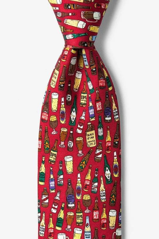 Take One Down, Pass It Around 100% Silk Men's Beer Tie