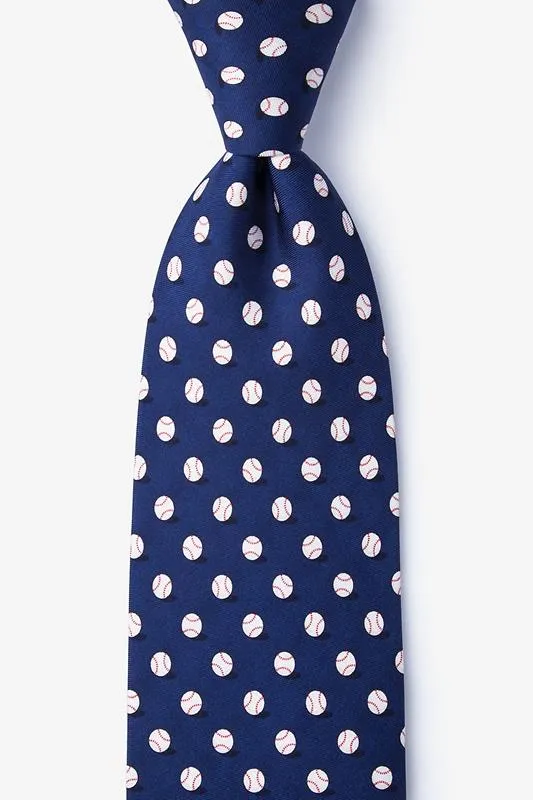 No Hitter 100% Silk Men's Baseball Tie