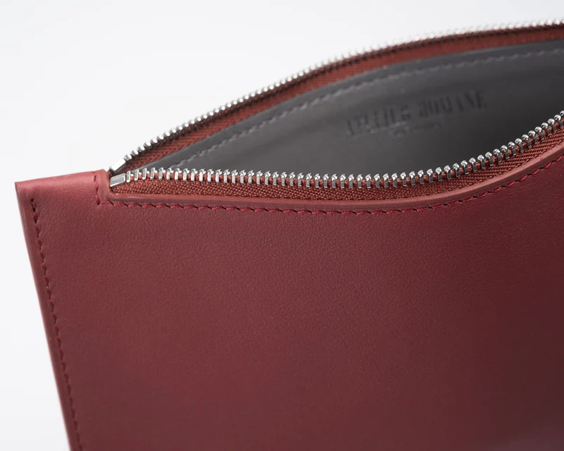 Pochette city cuir bordeaux