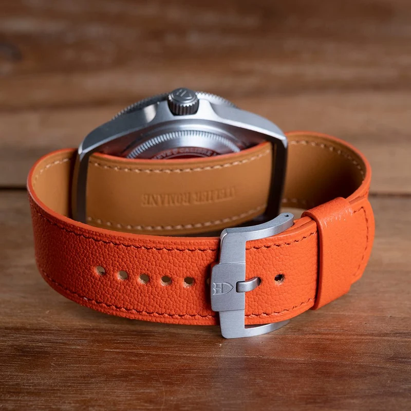 Bracelet MN chèvre orange