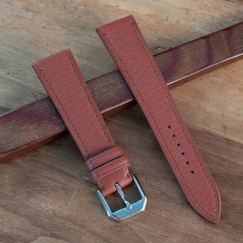 Bracelet cuir de cerf terracotta