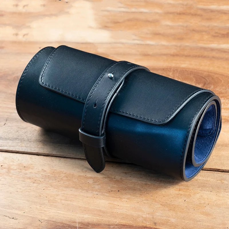 Marmotte 6 Montres veau sellier noir