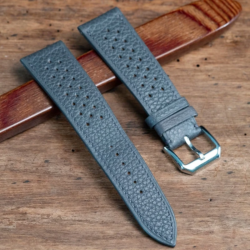 Bracelet racing taurillon gris