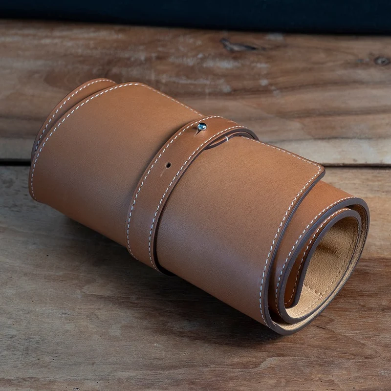 Marmotte 6 montres veau sellier naturel