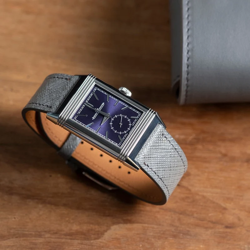 Bracelet de montre Saffiano gris