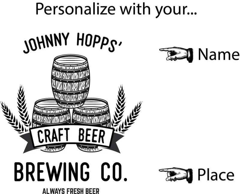 Brewing Company Quarter Barrel Clock - Personalized