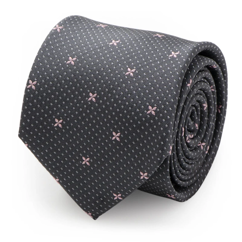 The Zachary Tie (Gray Quatrefoil Men's Tie)