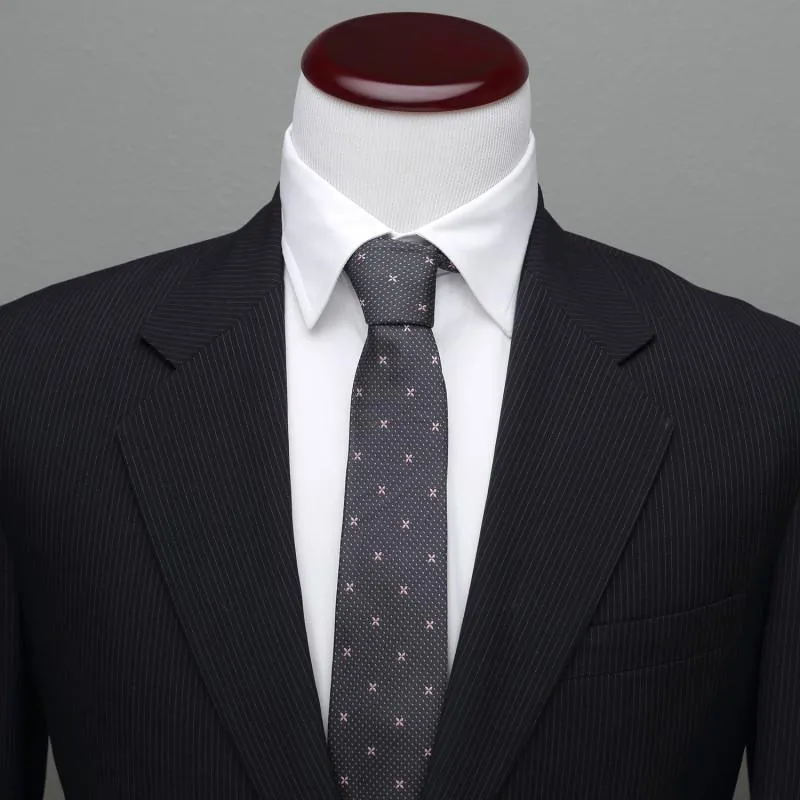 The Zachary Tie (Gray Quatrefoil Men's Tie)