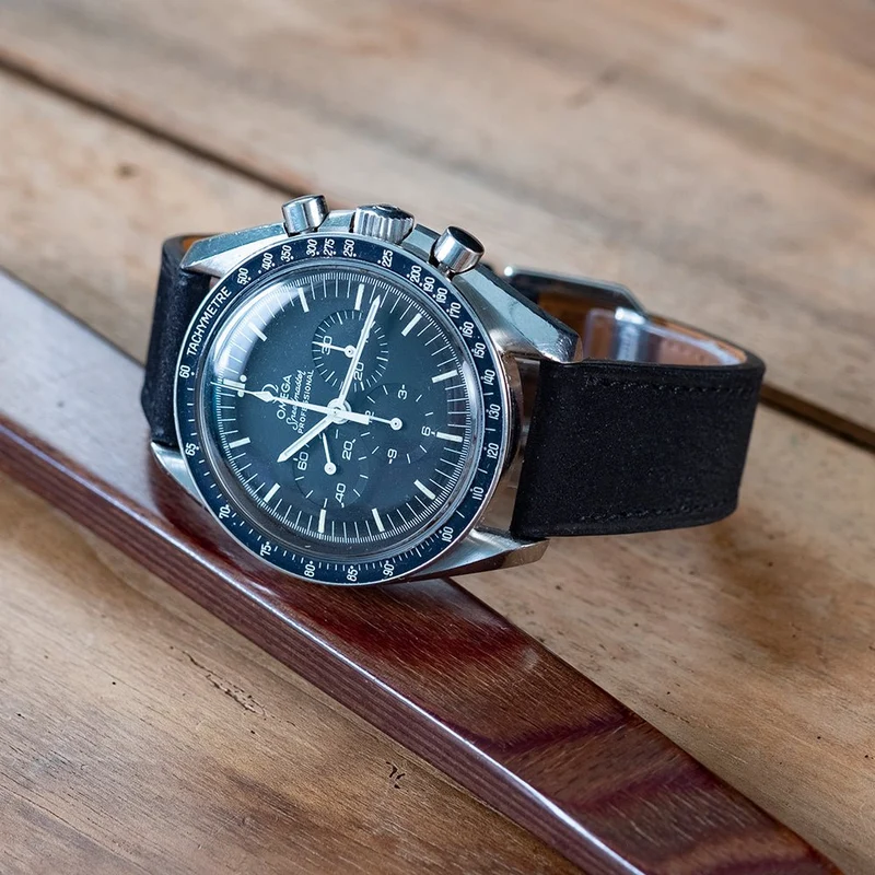 Bracelet de montre nubuck noir