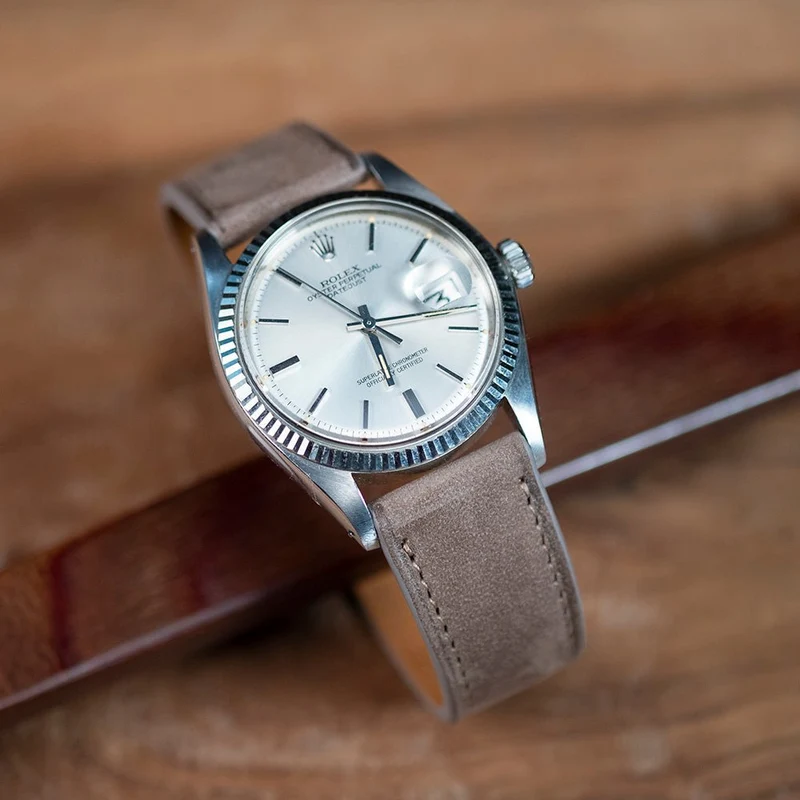 Bracelet de montre nubuck taupe