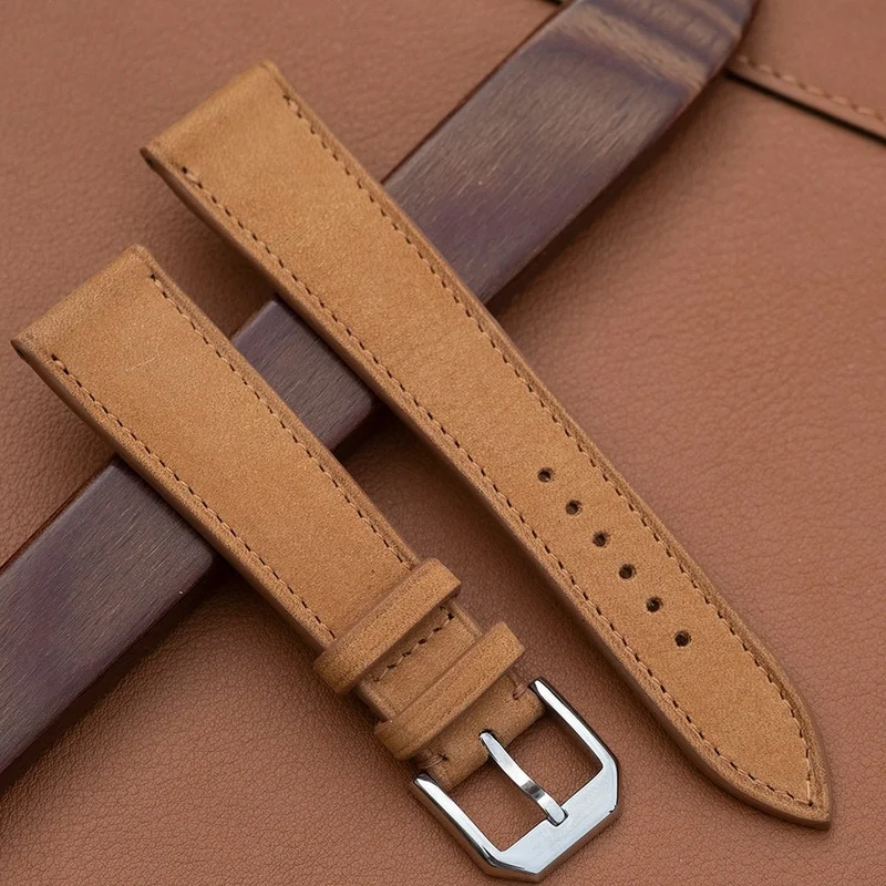 Bracelet de montre nubuck caramel
