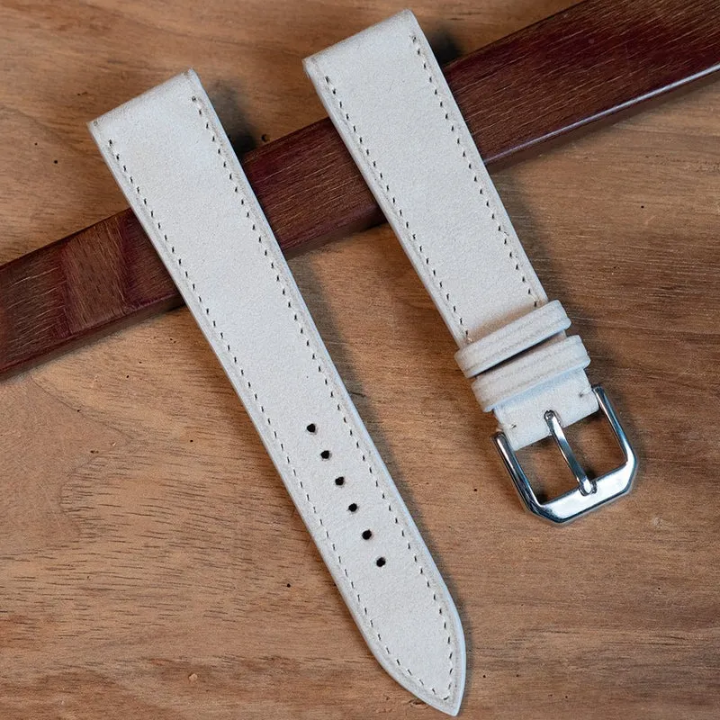 Bracelet de montre nubuck crème