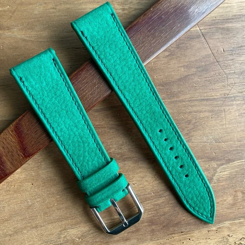 Bracelet de montre nubuck vert