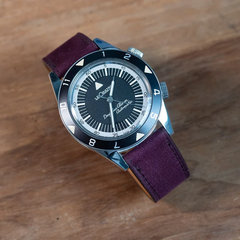 Bracelet de montre nubuck prune