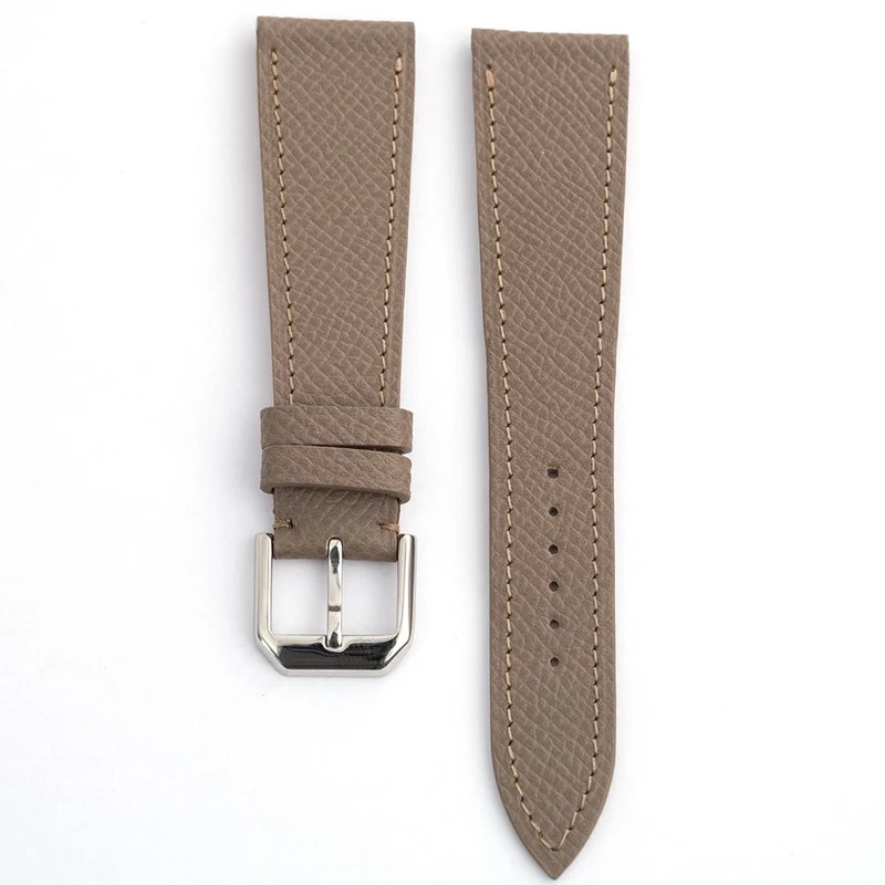 Bracelet de montre veau grainé taupe