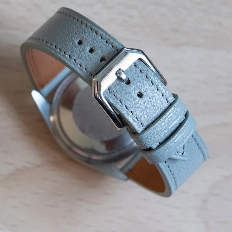 Bracelet de montre chèvre gris
