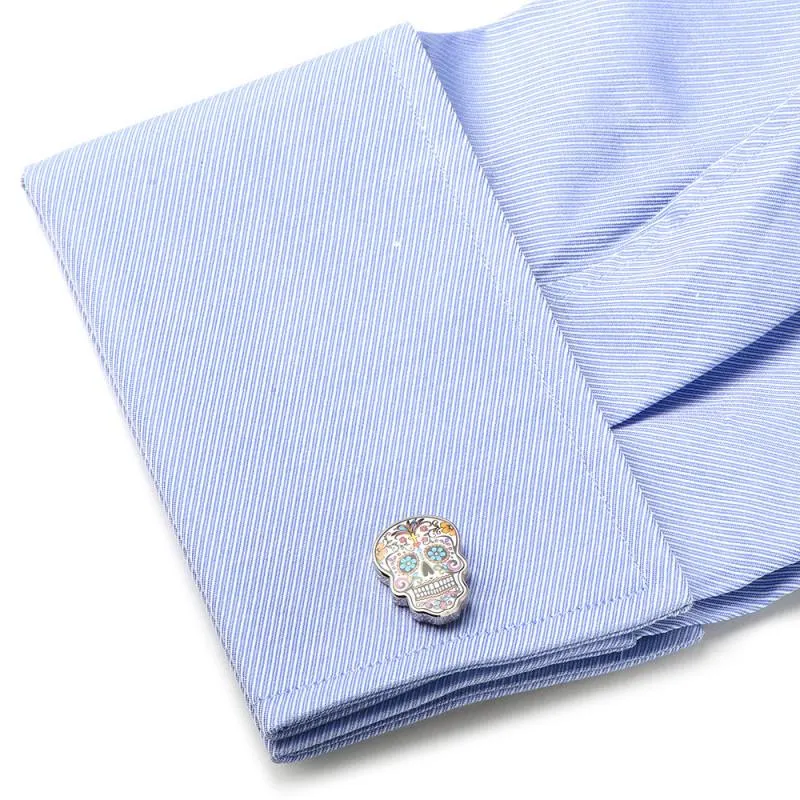 Day Of The Dead Skull Cufflinks