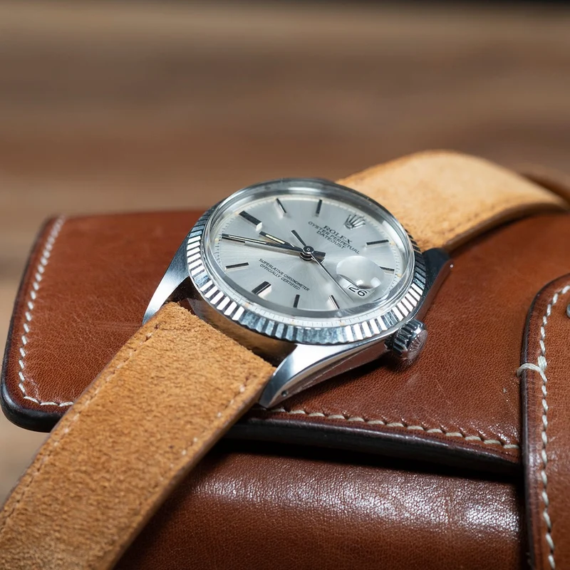 Bracelet de montre suède miel