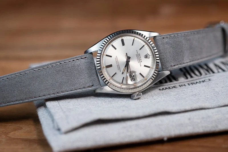 Bracelet suède gris perle
