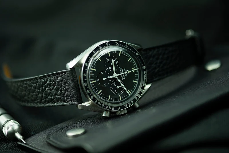 Bracelet de montre taurillon noir