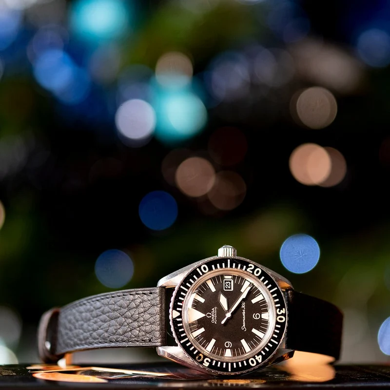 Bracelet de montre taurillon noir