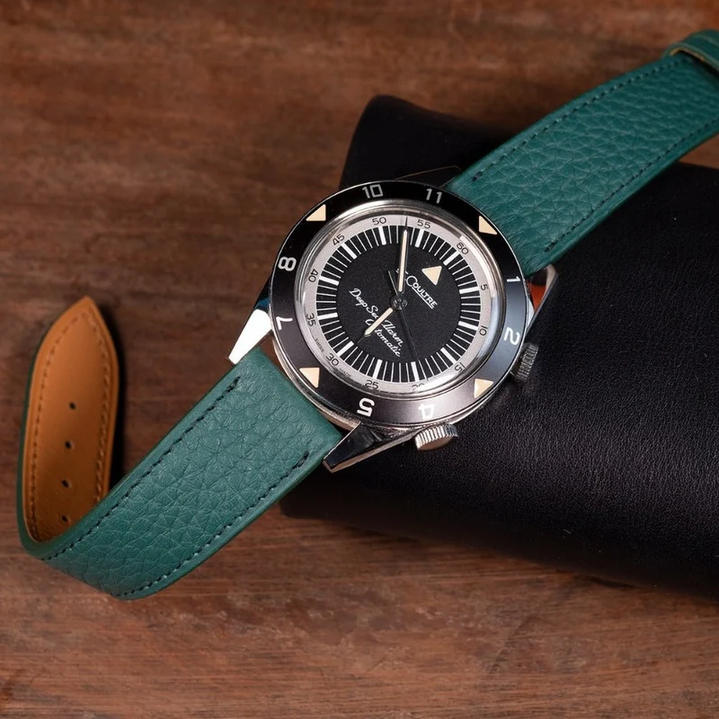 Bracelet de montre taurillon vert