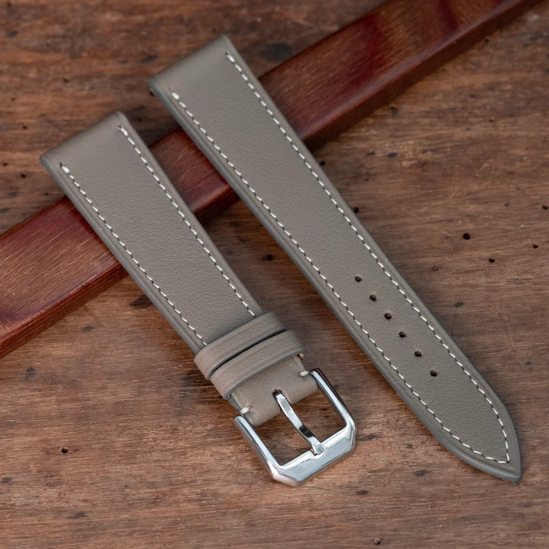 Bracelet de montre veau gris