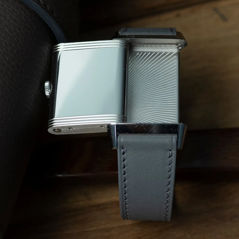 Bracelet veau sellier gris éléphant