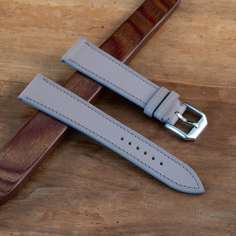 Bracelet de montre sellier gris souris