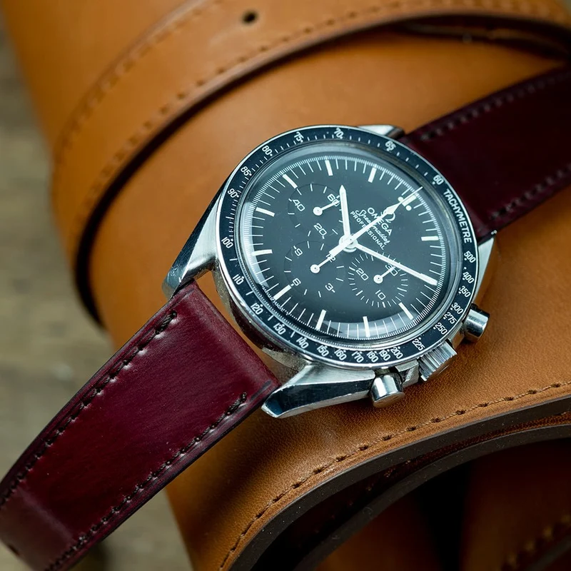 Bracelet de montre Shell cordovan bordeaux