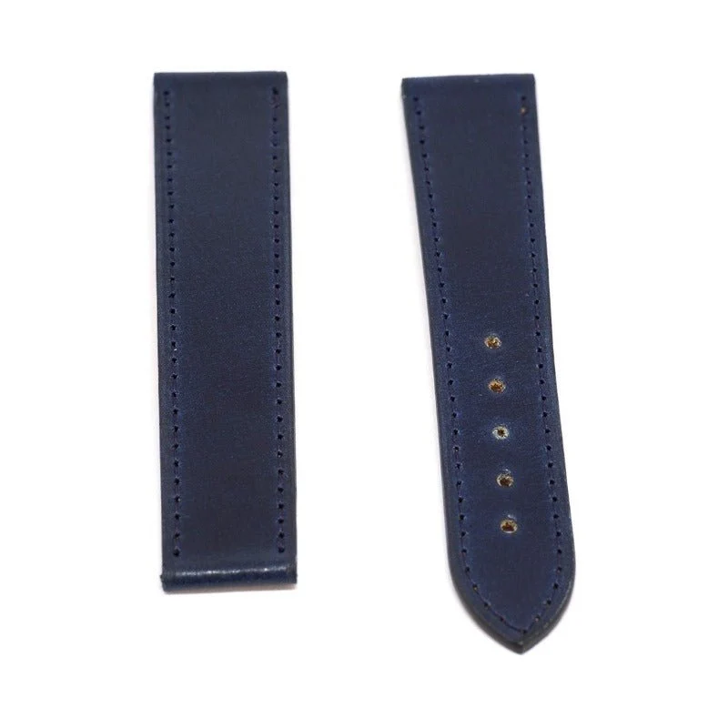 Bracelet shell cordovan bleu compatible boucle déployante omega