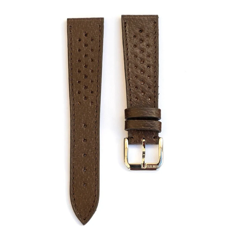 Bracelet racing pigskin café