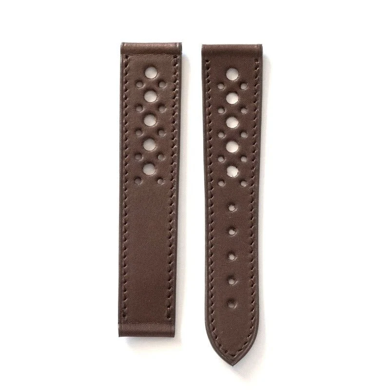 Bracelet rallye chocolat compatible boucle déployante omega
