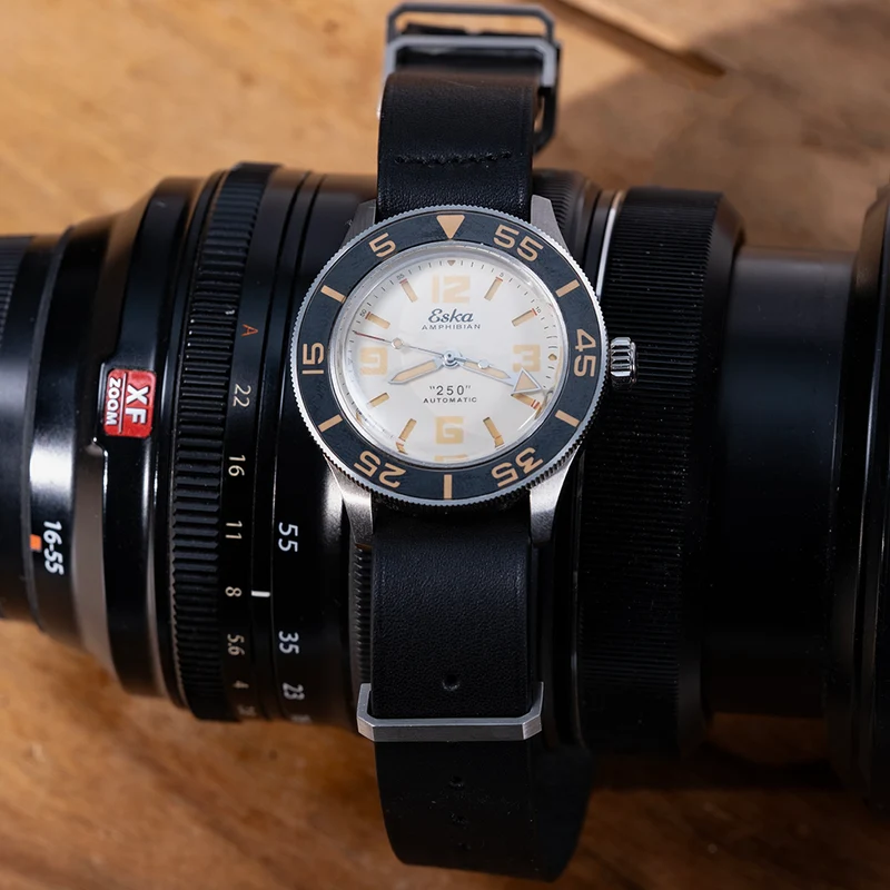 Bracelet Nato veau sellier noir