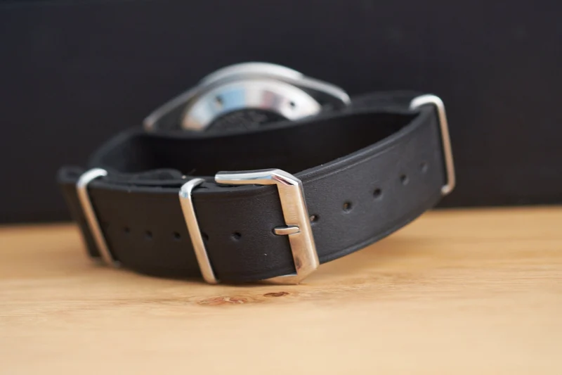Bracelet Nato veau sellier noir