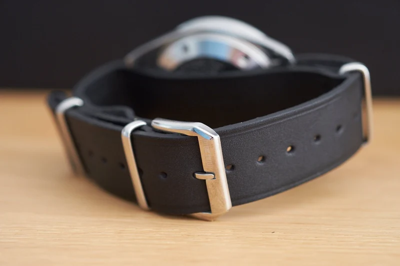 Bracelet Nato veau sellier noir