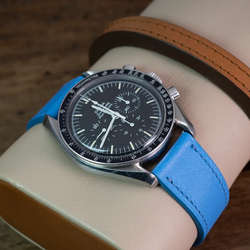 Bracelet de montre veau bleu clair