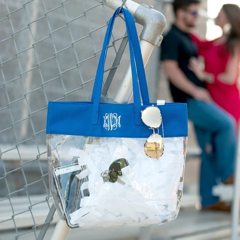 Royal Blue Clear Tote - Personalized
