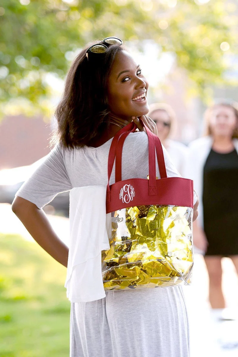 Garnet Clear Tote - Personalized