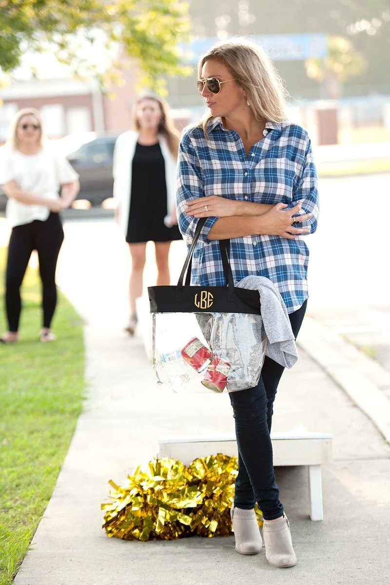 Black Clear Tote - Personalized