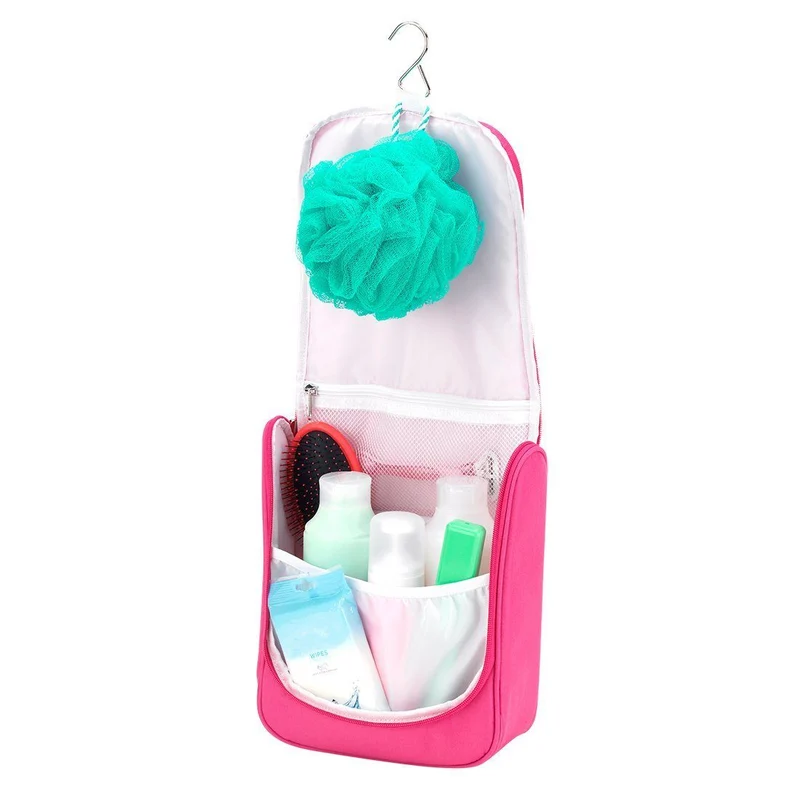 Hot Pink Hanging Travel Case - Personalized