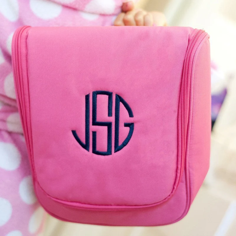 Hot Pink Hanging Travel Case - Personalized