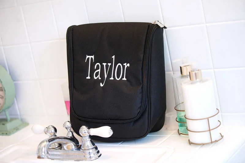 Black Hanging Travel Case - Personalized